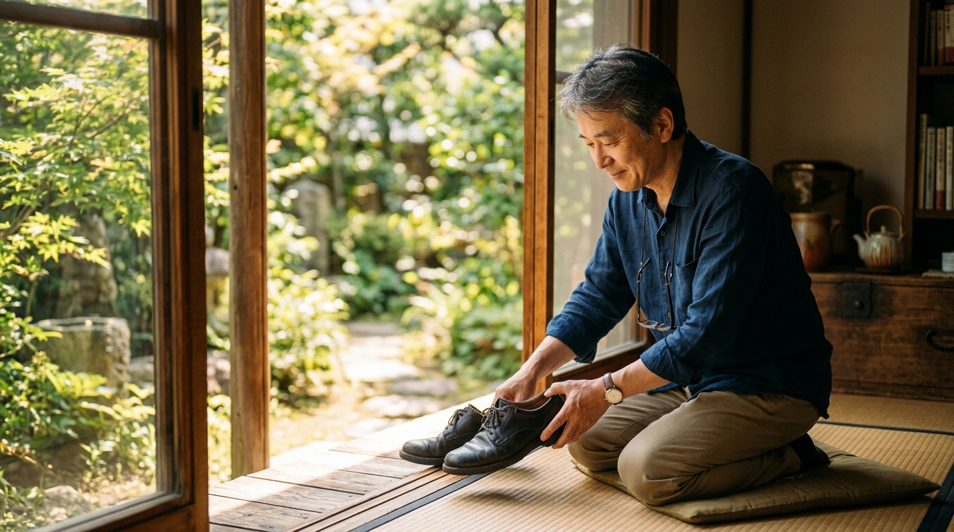 50dai-dansei-asi-kutu-kusai